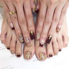 Baroque Jeweled Mani Nail Extensions Toe Art Toe Nail Art