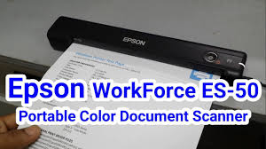 The driver work on windows 10… Epson Workforce Es 50 How To Install Epson Workforce Es 50 Portable Color Document Scanner Youtube