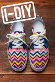 Shoe Makeovers Paint Them Diy Sneakers Diy Shoes Chevron Shoes
