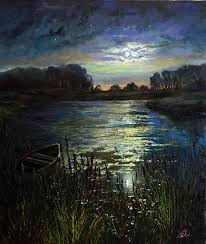 кто то ходит за окном и стучится в двери Kartina Maslom Lunnaya Noch Painting Night Painting Night Oil
