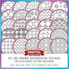 Download 25 Line Design Backgrounds For Electronic Cutting Machines Includes Dxf Fcm And Svg File Formats Gentleman Crafter