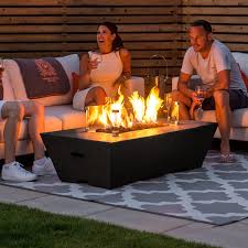 The unit requires someone with mechanical experience to assemble and finish the unit with various components and installation options. Fireglow Gladstone Rectangle Firepit Coffee Table Wind Guard