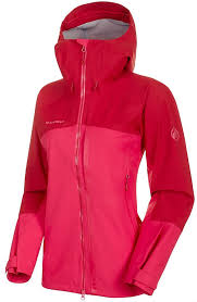 Mammut Masao Womens Waterproof Hard Shell Jacket S Dragon Fruit