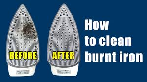 How To Clean Burnt Iron Bottom Easy Way To Remove Burnt Fabric From An Iron Youtube In 2020 Cleaning Iron Plate How To Clean Iron Iron