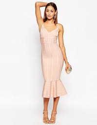 Asos Sculpt Premium Bandage Sweetheart Panelled Peplum Hem Midi Dress At Asos Com Fashion Dresses White Peplum Dress