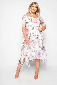 Wenn sie diese cookies nicht zulassen, können wir nicht wissen, wann sie unsere website besucht haben. Yours London Mesh Midi Kleid Weiss Mit Blumen Grosse Grossen 44 Bis 60 Yours Clothing