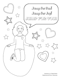New coloring design featured each month. Jump For Fun Coloring Page Pedal Love