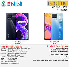 Kya realme 8 pro ek real successor hain? Jual Realme 8 Pro 8 128gb Garansi Resmi Online April 2021 Blibli