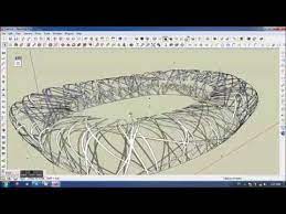 Beijing China Olympic Stadium Sketchup X2f Modeling Youtube Sketchup Model Rhino Architecture Diagram Architecture