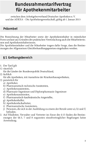 Was gehört in einen arbeitsvertrag mit provisionsvereinbarung? Bundesrahmentarifvertrag Fur Apothekenmitarbeiter Pdf Kostenfreier Download