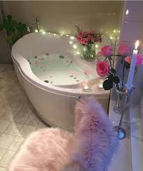 Old fashioned bathtub filled with water and bubbles. Candles Mood Flowers And Dream Image 7599983 On Favim Com