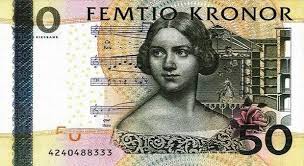 50 Kronor Front Currency Forex Trading News World Photo