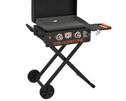 Image of Blackstone On The Go ScissorLeg Griddle with Hood folded up