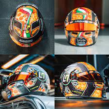 I believe this was always a i hope lando will donate his british gp helmet from last week to eva, as a thank you and a nice gift for. Espn F1 Lando Norris Has Really Got A Pizza Helmet For Facebook