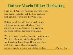 Ich hoffe, dass jemand die sache überprüft. Herbst Rainer Maria Rilke Ppt Letolteni