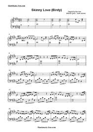 Birdy Skinny Love Chords Guitar Skinny Love Sheet Music Birdy Piano Sheet Music Piano Sheet Music Free Sheet Music