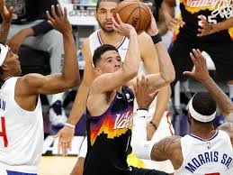 Live updates, analysis as devin booker, paul george and company kick off conference finals the pacific division is taking. Booker S 40 Point Triple Double Outing Powers Suns To Game 1 Win Vs Clippers Philstar Com
