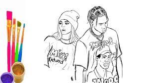 Coloring pages, disney coloring pages, marvel coloring page, favorite characters, games, jokes, tales for kids. Travis Scott And Kylie Jenner Coloring Pages How To Draw Travis Scott How To Draw Drawings Coloring Pages Sketches