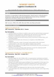 Logistics coordinator resume (text format). Logistics Coordinator Resume Samples Qwikresume