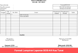 Nilai pengetahuan / pengajaran 9. Format Lampiran Laporan Bos K4 Kas Tunai Laporan Bos