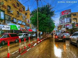 صورة من الأجواء الماطرة في مدينة جنين اليوم
