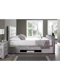 Replaces box spring or can be used as a platform bed. Scarpa Fabric Lift Up Storage Tv Bed Frame With Mattress Options Buy And Save Very Co Uk