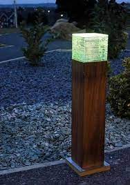 Iroko Wooden Led Bollard Light Solid Wood Led Bollard Lighting Landscape Bollard Light Bespok Bollard Lighting Outdoor Lighting Modern Landscape Lighting