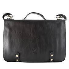 Il Bisonte D249 Leonardo Dark Brown Leather Messenger Bag Leather Bags