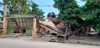 Buildings destroyed following the 7.2 magnitude earthquake in les cayes. N Ek2fdpwmezam