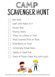For camping families, scavenger hunts provide a wealth of opportunities for active fun. 7 Unique Free Camping Scavenger Hunts For The Best Summer Camp Yet Free Printables The Crazy Outdoor Mama