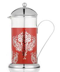 La Cafetiere Red Damask 8 Cup French Press For The Coffee Lover French Press Coffee Maker Red Damask French Press