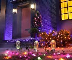 Orange Mini Net Light Set 100 Lights Big Lots Icicle Lights Diy Christmas Lights Net Lights
