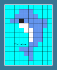 Theme Animaux Aquatiques Petit Point De Croix Image De Pixel Coloriage Pixel