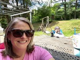 Beautiful day and my heart is full ❤️ Cornhole boards are out, grilled  chicken-cookout food and the kids are here!! 🥰 Just missing Kody! Now that  Kenzie is moved out I so