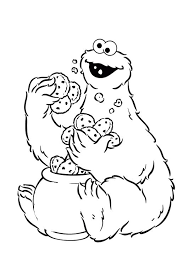 Cookie monster birthday coloring pages cookie monster face. Happy Birthday Cookie Monster Coloring Pages