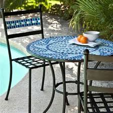 Classy Mosaic Bistro Set Is Great Pool Side Or On Any Patio Porch Or Deck Petandoutdoorlife Com Patio Tiles Outdoor Patio Furniture Sets Patio Decor