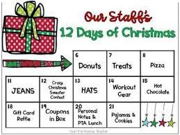 12 Days Of Christmas Staff Morale Booster By Over The Mooney Teacher Teachers Pay Tea Christmas Staff Morale Booster 12 Days Of Christmas Employees Christmas