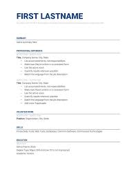 The format should be structured in such a way that your events lie at the heart of every section. The Free Resume Template To Help You Get A Job The Muse