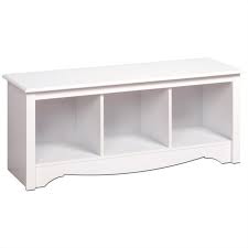 Bookcase platform storage bed made from composite woods, solid wood slats and high quality hardware. Prepac Monterey White Twin Cubbie Bench Small Storage Benches Home Kitchen Emosens Fr