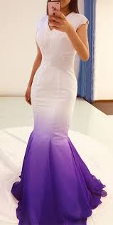 Black And Purple Ombre Wedding Dress Simple Ombre Purple Mermaid Wedding Dresses Vintage Long Bridal Gowns Cheap Chiffon Wedding Dresses Wedding Dresses Lace Long Bridal Gown Wedding Dress Chiffon
