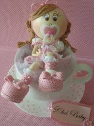 xicara de porcelana com bebezinho as feito em eva para decoracao de cha de bebe linda lembrancinha para mamae guardar boneco de feltro bebe em eva diy boneca