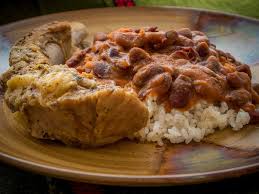Add water (3 cups) and long grain white rice (2 cups). La Bandera Dominicana Recipe Dominican Lunch Of Stewed Chicken Or Beef Red Beans And Rice Whats4eats