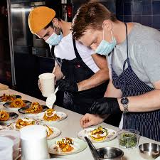Borrowed from french chef (from the positions of chef d'office and chef de cuisine), from old french chief (head, leader) (english chief), from vulgar latin *capum (head) (from which also captain, chieftain), from latin caput (head) (english cap (head covering. How The Pandemic Inspired A Kitchen Share Scene Among Out Of Work Chefs The New York Times