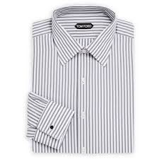 Tom Ford Striped Cotton Dress Shirt 17 315 Rub Liked On Polyvore Featuring Men S Fashion Men S Clothin Mens White Dress Shirt Mens Shirts Mens Shirt Dress