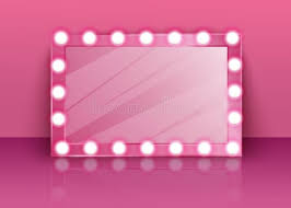 Download 79 dressing room mirror free vectors. Pink Glossy Mirror With Makeup Lamps In The Dressing Room Stock Vector Illustration Of Makeup Realistic 159034401 Glossy Pink Mirror