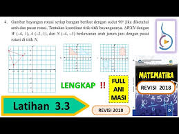 Lengkap Latihan 3 3 Kelas 9 Smp Mts Rotasi Perputaran Transformasi Matematika Buku Paket Hal 169 170 Youtube