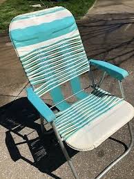 Vintage Folding Lawn Chair Metal Vinyl Tubular Vinyl In 2020 Lawn Chairs Patio Chairs Outdoor Chairs