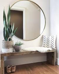 The entrance of a house is what. 42 Minimal Entryway Decor Ideas With Round Wall Mirror Molitsy Blog