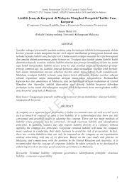 Jurnal penelitian, gratis dan terlengkap, donwload jurnal pdf gratis. Pdf Liabiliti Jenayah Korporat Mengikut Perspektif Tadbir Urus Korporat