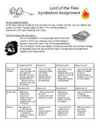 lord of the flies symbol worksheets teaching resources tpt